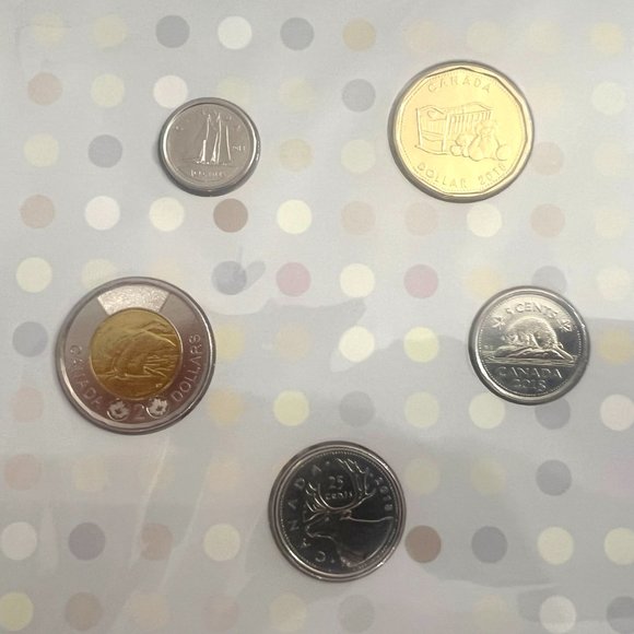 2018 Canada New Born Celebration $1 Loonie Strike 5-Coin Set! - Picture 8 of 10